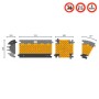 Passe câble caoutchouc | 3 x ø65mm | 910x500x81mm