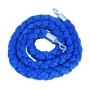 Cordon tressé bleu velours 2m