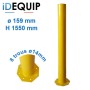 Poteau de protection acier jaune | À platine | ø159 - H1550mm