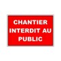 Panneau "Chantier interdit au public" autocollant | PVC | 280x190mm