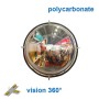 Miroir de sécurité hémisphérique | Polycarbonate | Vision 360°