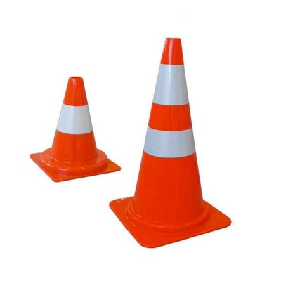 Cône de chantier polypropylène orange classe  | 2 versions