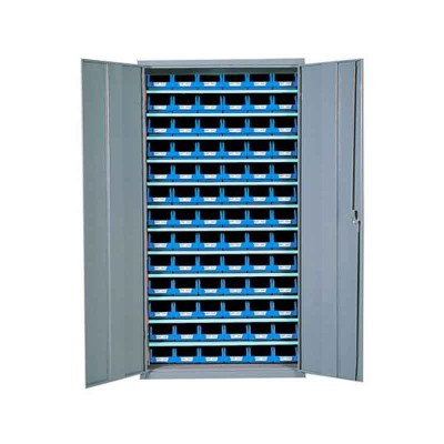 Armoire avec portes 13 tablettes 84 bacs 1L