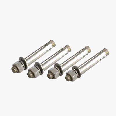 Lot de 4 fixations renforcées INOX L100 x ø12 mm