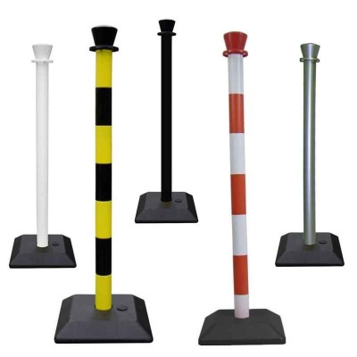 Poteau de balisage PVC monobloc | ø50 - H950 mm