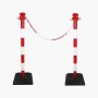 Kit 2 poteaux plastique + 2m chaine | À monter | ø50 - H950 mm