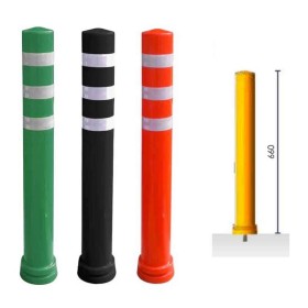 Barrière de sécurité Viso à sceller - tube Ø 60mm - rouge/blanc L1000 x  H1200 mm