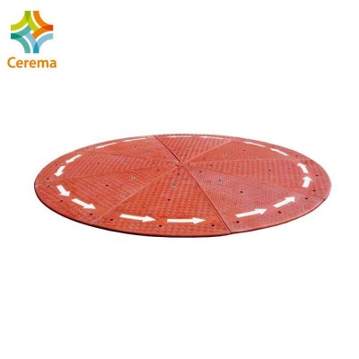Rond-point caoutchouc 3000mm avec fixations
