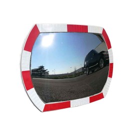 Miroir Convexe Extérieur,sécurité incurvé grand angle - Miroir d'angle rue  à montage sur poteau circulaire, assistant garage d'entrepôt pour allée