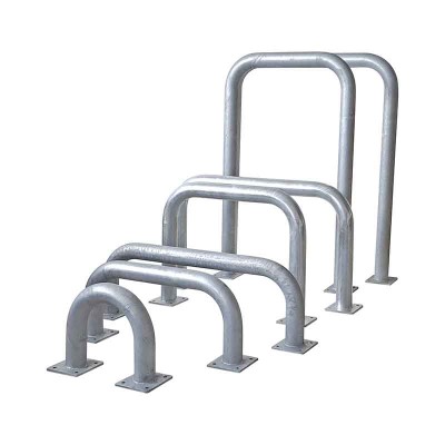 Arceau de protection ø76mm droit galvanisé à platine | 7 modèles
