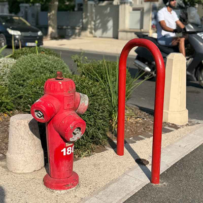Epingle borne incendie à sceller | ø40 - L620xH1000mm