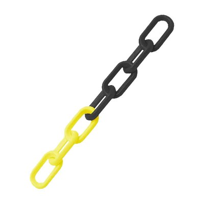 Chaine maillons courts noir/jaune | Polypropylène | ø6 à 10mm