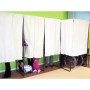 Isoloir de vote avec rideau ignifugé | 800x800x2000mm
