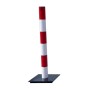 Poteau de signalisation en métal rouge/blanc | ø70 - H930 mm